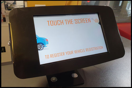 Parking machine screen